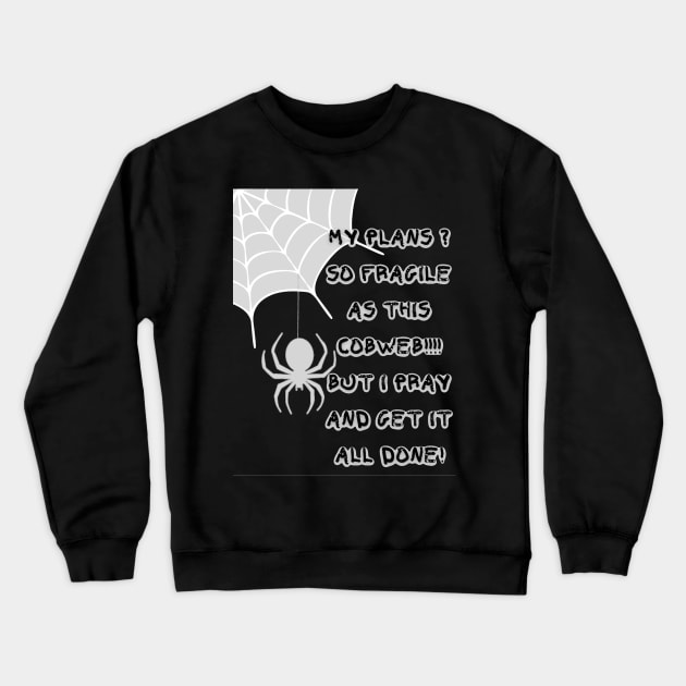 SPIDER COBWEB DESIGN Crewneck Sweatshirt by HTA DESIGNS